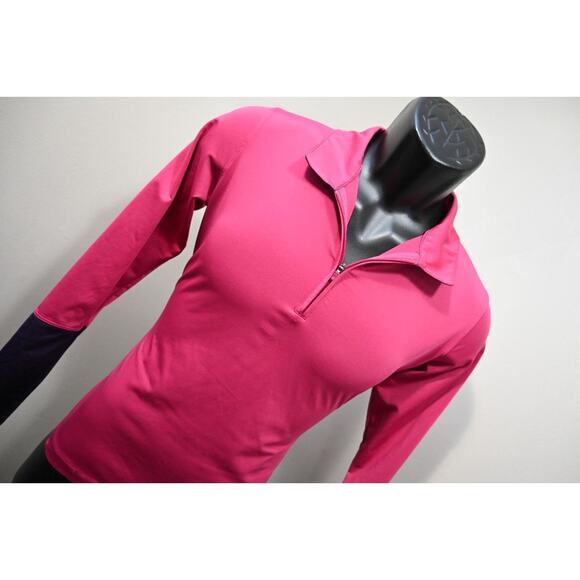 Nike Golf 1/4 Zip Dri Fit Tour Performance Pink Athletic Jacket Womens Medium - Picture 4 of 10